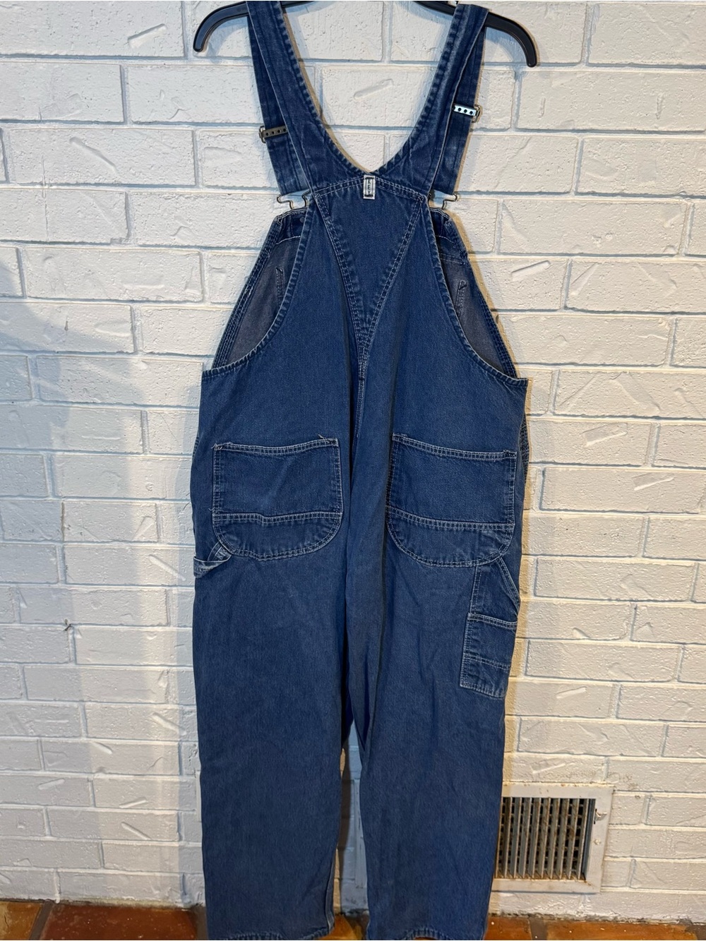 Vintage KEY Blue Denim Overalls Men’s 42”x29” - Picture 8 of 11